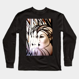 ART DECO FLAPPER TRIO Jacqueline Mcculloch Long Sleeve T-Shirt